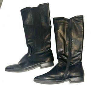 Old Navy Faux Leather, Low Heeled Knee High Boots